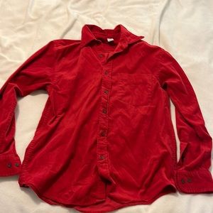 Gap men’s small corduroy red button up